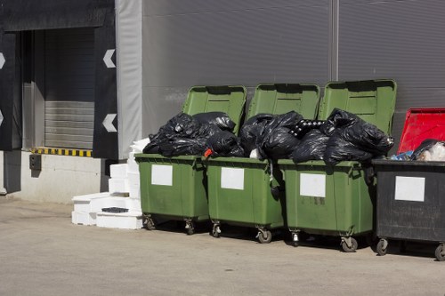 Professional waste clearance team at work